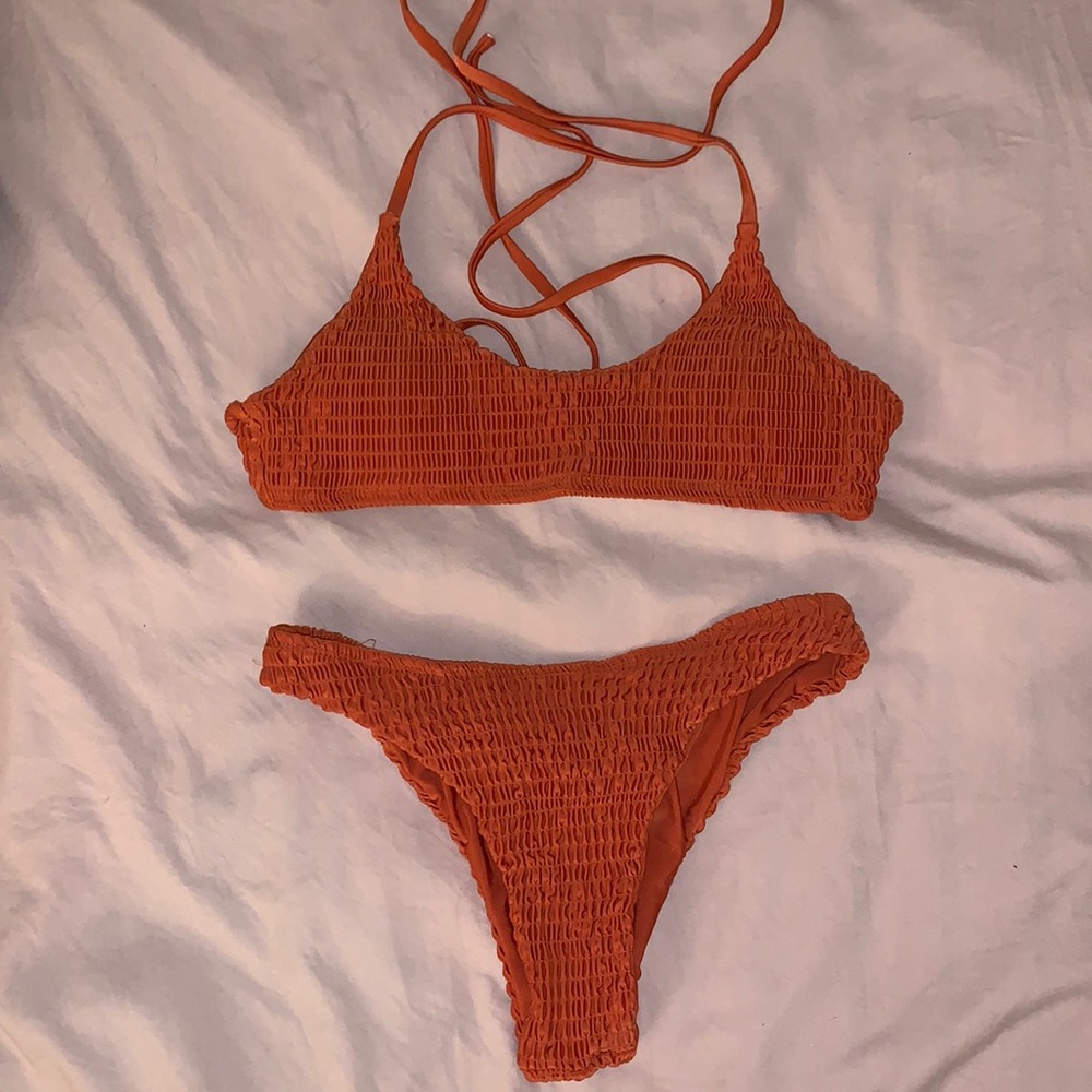 Burnt orange bikini set